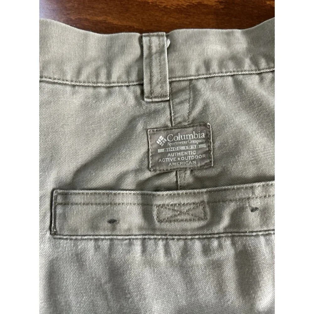 Columbia Men's Khaki Outdoor Dark Beige Pants Big‎ & Tall Sz 42 Knit Pockets